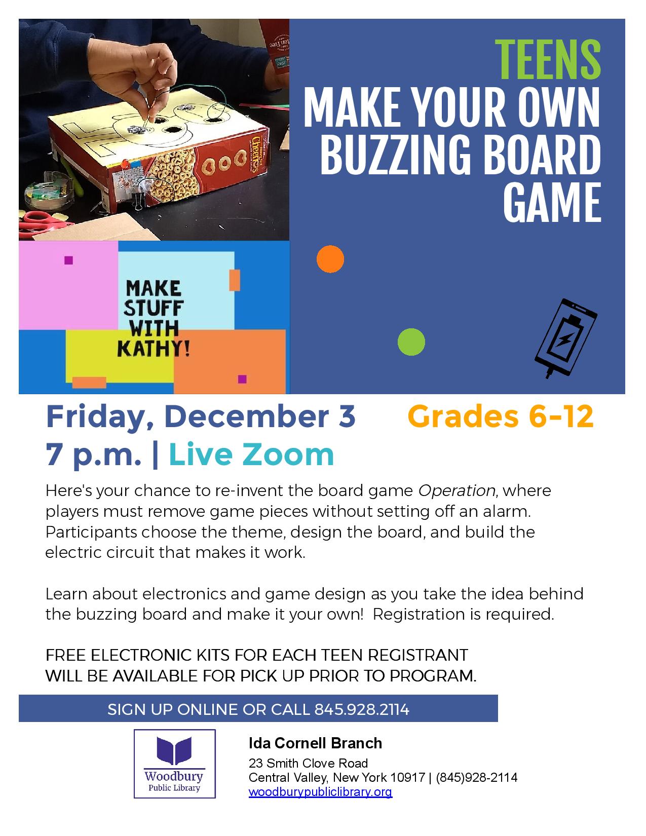 Make Your Own Buzzing Board Game – 12/3/2021