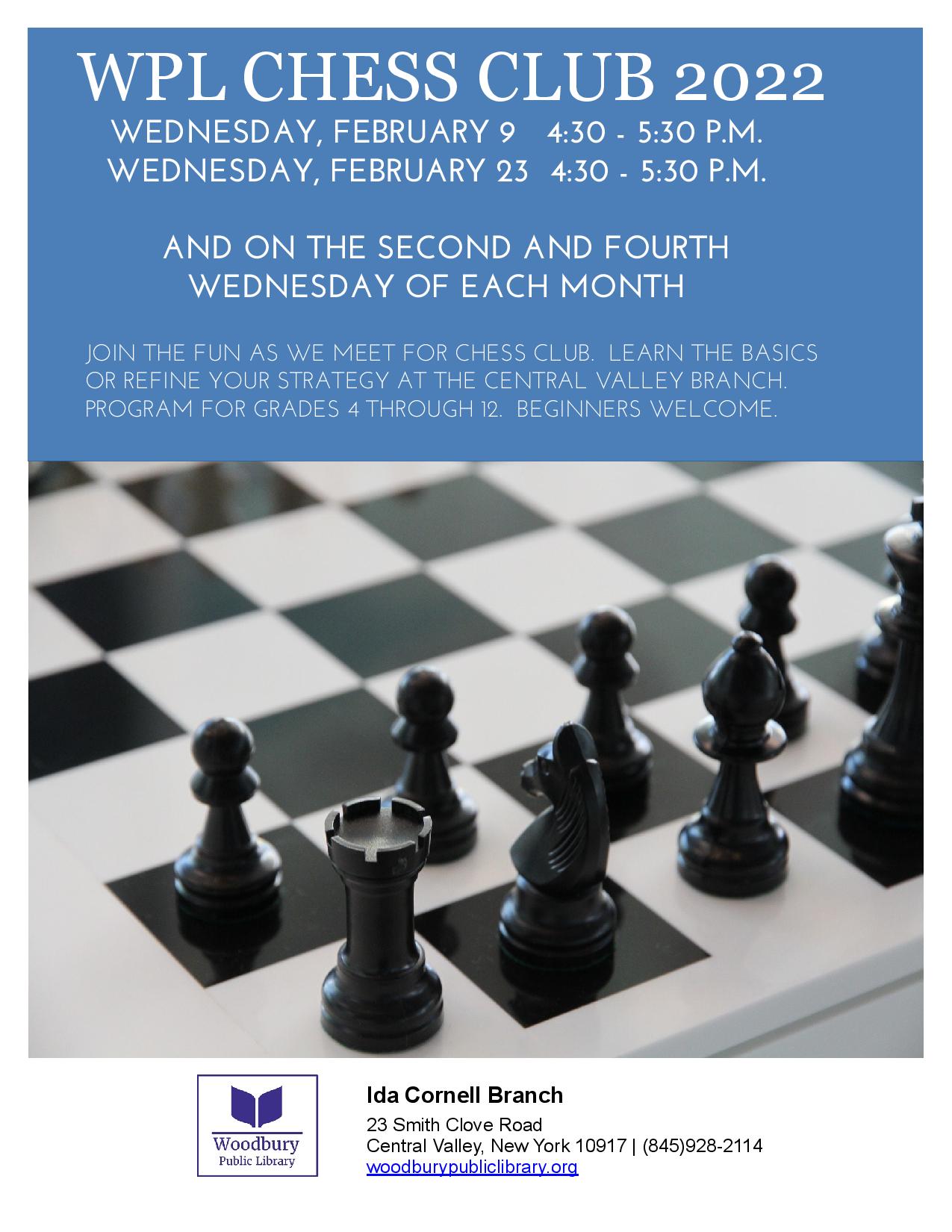 PUBLIC PROGRAMS  Chess and Community