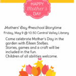 Preschool Storytime for Mother's Day