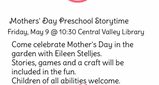 Preschool Storytime for Mother's Day